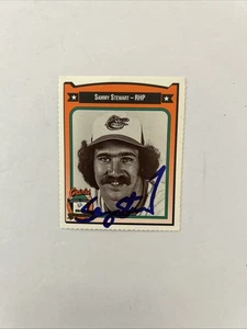 Sammy Stewart Autographed Baseball Card Orioles Crown Card 1983 World Series - Picture 1 of 2