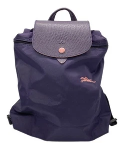 Longchamp backpack Purse Purple Authentic Women's Used - Picture 1 of 5