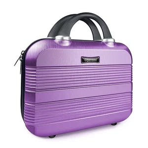 14" Portable Hard Shell Makeup Travel Case - Stylish PC+ABS Cosmetic Organize... - Picture 1 of 8