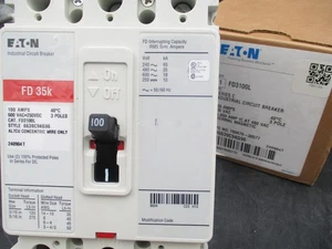 EATON FD3100L 3-P 100A 600V INDUSTRIAL CIRCTUIT BREAKER 'SAMEDAY SHIP' - Picture 1 of 6