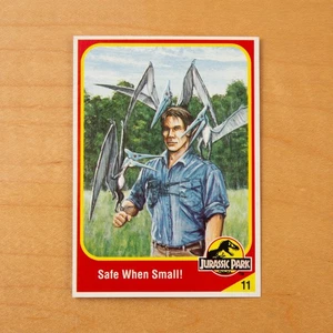 Kenner Jurassic Park Safe When Small! Card 11 Pteranodon Grant Vintage 1993 RARE - Picture 1 of 2
