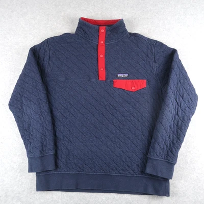Pullover Patagonia Organic Quilt Snap T Para Hombre L Grande Azul Rojo Caminata 25371 Foto 1 de 4