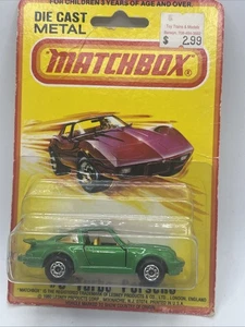 Matchbox Superfast No 3 Porsche Turbo Darker Green Gloss Black Base USA Blister - Picture 1 of 4