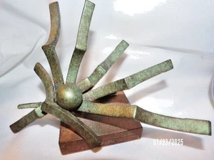 Vintage Marilyn Kuksht Patinated Steel Metal Abstract Signed Sculpture - Picture 1 of 10