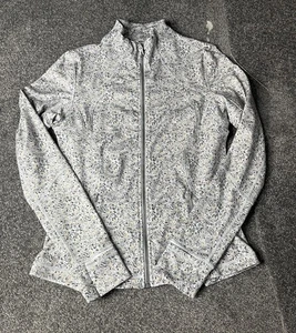 Chaqueta Lululemon Forme Mujer Talla 10 Pequeña Flor Plateada Cuchara Cremallera Completa Damas - Imagen 1 de 13