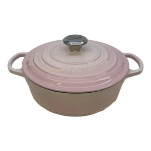 Risotto Le Creuset Cocotte 24 cm 9,5" 3,5 qt guscio ghisa smaltata rosa - Foto 1 di 5
