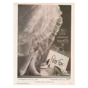 Peter Fox Bridal Shoes Wedding Granny Boots 1987 Vintage Magazine Print Ad - Picture 1 of 1