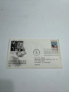 First Day Issue 1966 25 Years of United States Savings Bonds 5c Stamp/Envelope - Picture 1 of 12