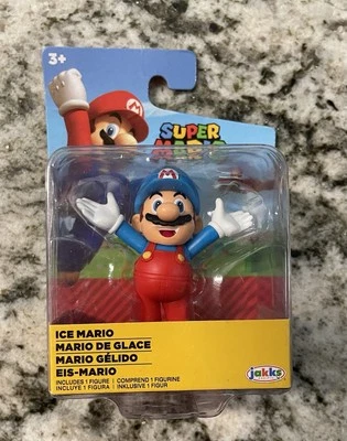 World of Nintendo Ice Mario 2.5" Super Mario Action Figure Jakks Pacific Wave 20 - Image 1 of 4