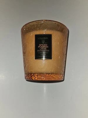 Voluspa 2 Wick Candle Spiced Pumpkin Latte Japonica Collection 16.5 Oz Glass NIB - Image 1 of 4