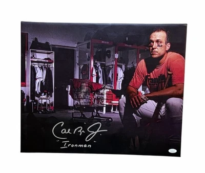 Cal Ripken Jr. Signed Canvas 16x20 Baltimore Orioles Autographed Auto JSA - Image 1 of 2