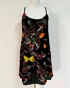 Vestido Topshop Mariposa Capas Talla 6 Multicolor Mariposas Sin Mangas Nuevo Con Etiquetas - Imagen 1 de 6