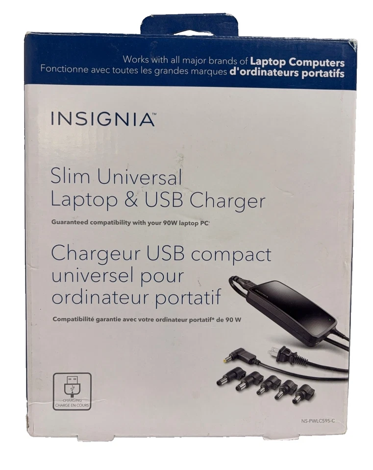 Cargador Universal para Portátil Insignia 90W NS-PWLC595-C (CAJA ABIERTA) Foto 1 de 3