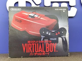 Nintendo Virtual Boy VB Console VUE-S-RA with Box 3Games Set Tested