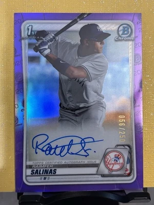 2020 Bowman Chrome - Prospect Autographs Raimfer Salinas #CPA-RS Purple... - Image 1 of 4
