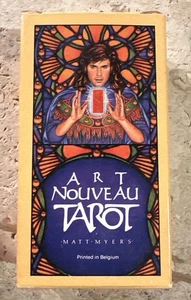 Art Nouveau Tarot Deck Matt Myers U.S. Games Systems Belgium 1989 Vintage - Picture 1 of 6