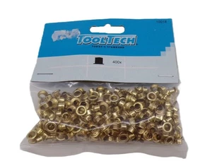 Tooltech 10018 ojales 4,5 mm latón 400 piezas - Imagen 1 de 3