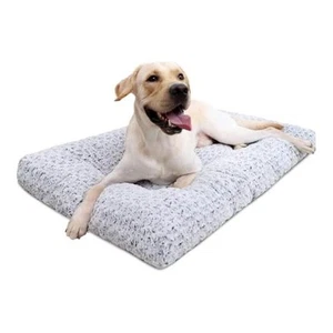 Washable Dog Bed Deluxe Plush Dog Crate Beds Comfy Kennel Pad Anti-Slip Pet - Picture 1 of 7