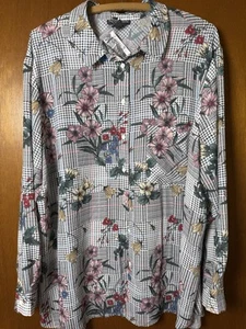 Chelsea And Theodore Long Sleeved Blouse 2X Lightweight Polyester NWT - Picture 1 of 4