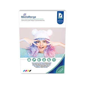 MediaRange 210 x 297mm Papier fotograficzny do drukarek atramentowych, wysoki połysk, 220g, 1 - Zdjęcie 1 z 4