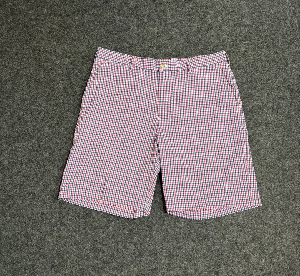 Pantalones Cortos Peter Millar Para Hombre Talla 34 Corona Deportivos Cuadros Rendimiento Seersucker Foto 1 de 4