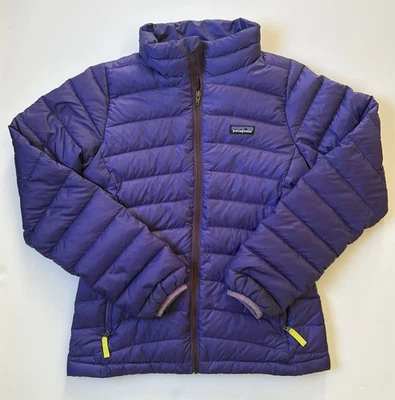 Suéter de plumón de pato púrpura Patagonia para niñas Chaqueta acolchada aislada Abrigo talla XL 14 Foto 1 de 4