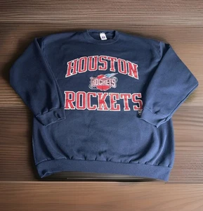 Vintage Houston Rockets Sweatshirt Rundhalsausschnitt Herren 2XL blau 90er NBA HERGESTELLT IN DEN USA - Bild 1 von 7