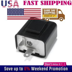 2 Pin Adjustable LED Flasher Relay Turn Signal Blinker 12V Light for M - Picture 1 of 12