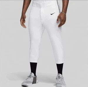 Nike Mens Vapor Select High 3/4 Piped Baseball Pants White Red Lg BQ3214 - Picture 1 of 4