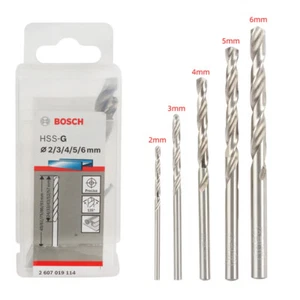 Bosch HSS-G high-speed Drill Bit Set 2/3/4/5/6mm Drill Bits For Wood Drilling - Picture 1 of 6