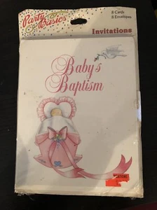 Vintage Babys Baptism Invitations  - Picture 1 of 4