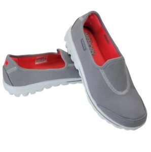 Skechers Go Walk Memory Form Fit Walking Shoes Womens Size 10 Gray Slip-Ons