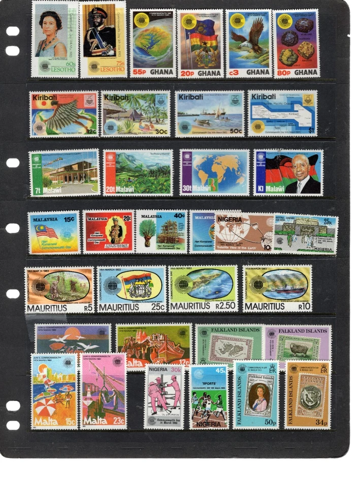 BRITISH COLONIES MNH MIXED COUNTRIES LOT 8 ALL SETS — 第 1/1 张图片