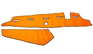 Tapetes de cuero ecológicos para salpicadero cubiertas naranja para Volvo FH5 2020+ con - Imagen 1 de 2