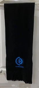 Young Versace black wool fringe scarf kids logo vintage 90s very good condition - Picture 1 of 4