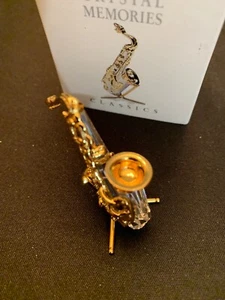 Swarovski Crystal Memories Classics Saxophone with gold accents 183285 - Picture 1 of 3