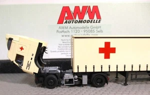 AWM 60203 1:87 Werbemodell Volvo FH16 GaPlanen-SZ +KippFahrerhaus 'DRK' mit OVP - Bild 1 von 3