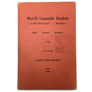 Merrill Linguistic Readers Reader 1 Large Type American Printing House For Blind - Picture 1 of 12