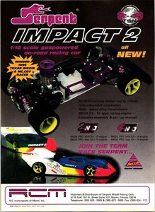 Team Serpent Impact 2 Chassis Print Ad Wall Art Decor Excel 2000 Series - Picture 1 of 2