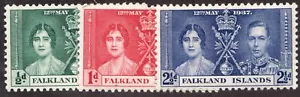1937 Falkland Islands Sc# 81-83 - KGVI Coronation Issue - MNH - Picture 1 of 1