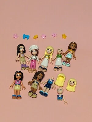 Lego Friends Minifigures Lot of 6 w/ Extras - Emma Stephanie Olivia Andrea Etc - Image 1 of 4