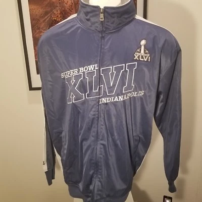 Chaqueta atlética 2XL Super Bowl XLVI 46 NFL New York Giants Patriots precio de venta sugerido por el fabricante 109,00 USD Foto 1 de 4