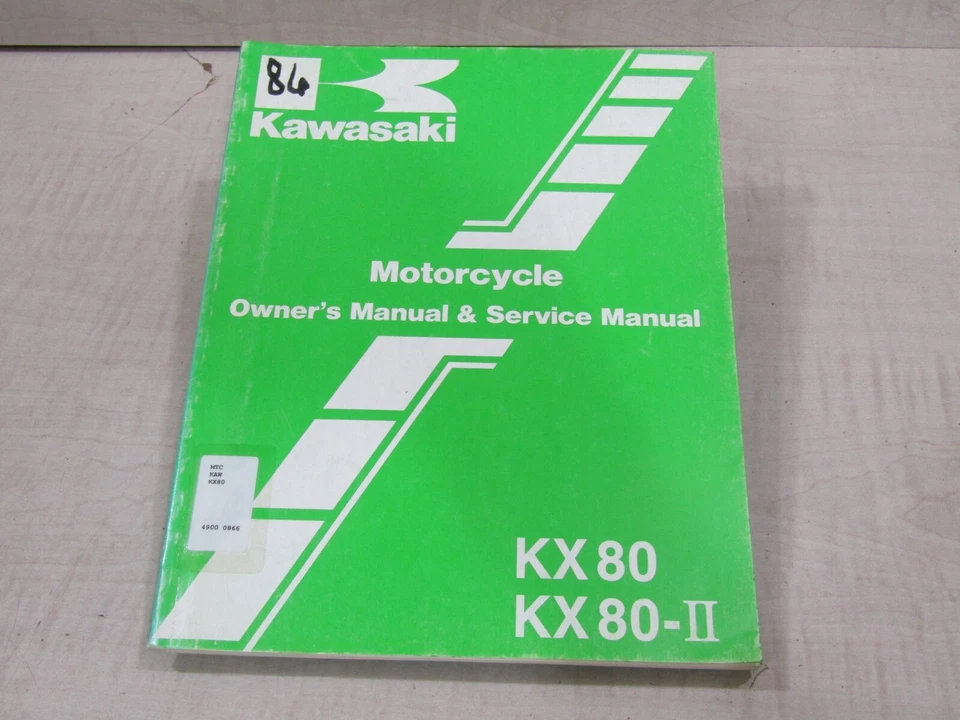 Kawasaki KX80 KX80II 1986 manual del propietario y manual de servicio 99920-1368-01 Foto 1 de 2
