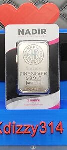 1 oz Silver Bar Nadir Metal Rafineri NMR - .999 Fine in Silver Assay