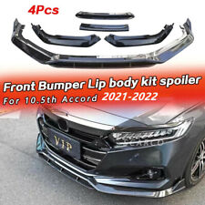 For Honda Accord 2021-2022 Carbon Fiber Style Front Bumper Lip Splitter Kit 4pcs