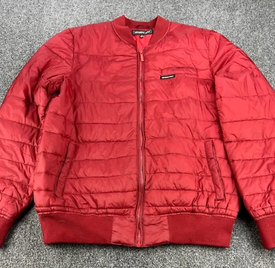 Chaqueta de bombardero aislante acolchada roja mediana solo para miembros de colección para hombre Foto 1 de 4