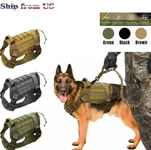 Tactical Dog Harness with Handle No-pull Large Military Dog Vest US Working Dog - Picture 1 of 26