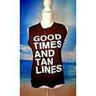 SHOW LAI "Good Times and Tan Lines" VINTAGE Tunic Tee Shirt Womans/Jrs  Size XL