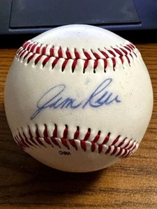 JIM RICE 4 SIGNED AUTOGRAPHED RED SOX LOGO BASEBALL!  HOF! - Picture 1 of 2