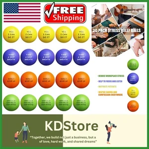 Durable EVA Stress Balls with Motivational Quotes - 20 Pack for Stress Relief - Picture 1 of 13